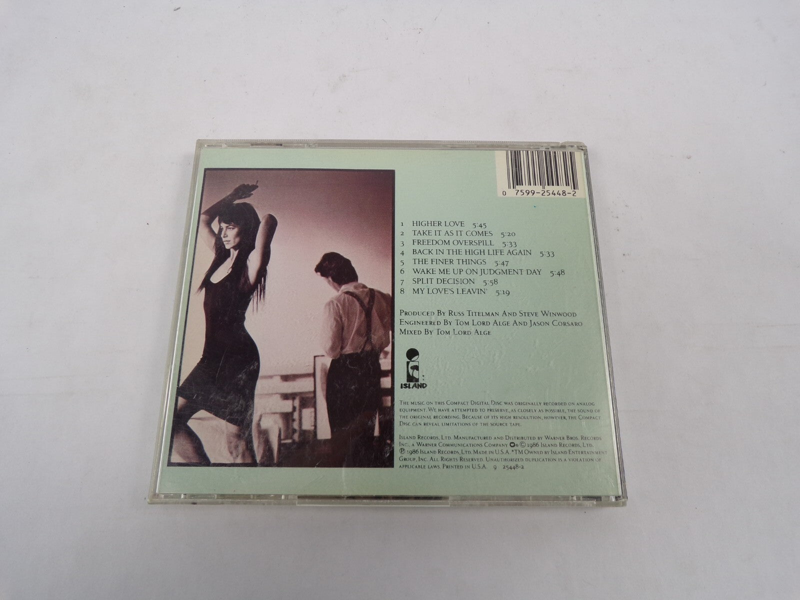 Steve Winwood Back In The High Life Higher Love Take It As It Comes FreedomCD#26