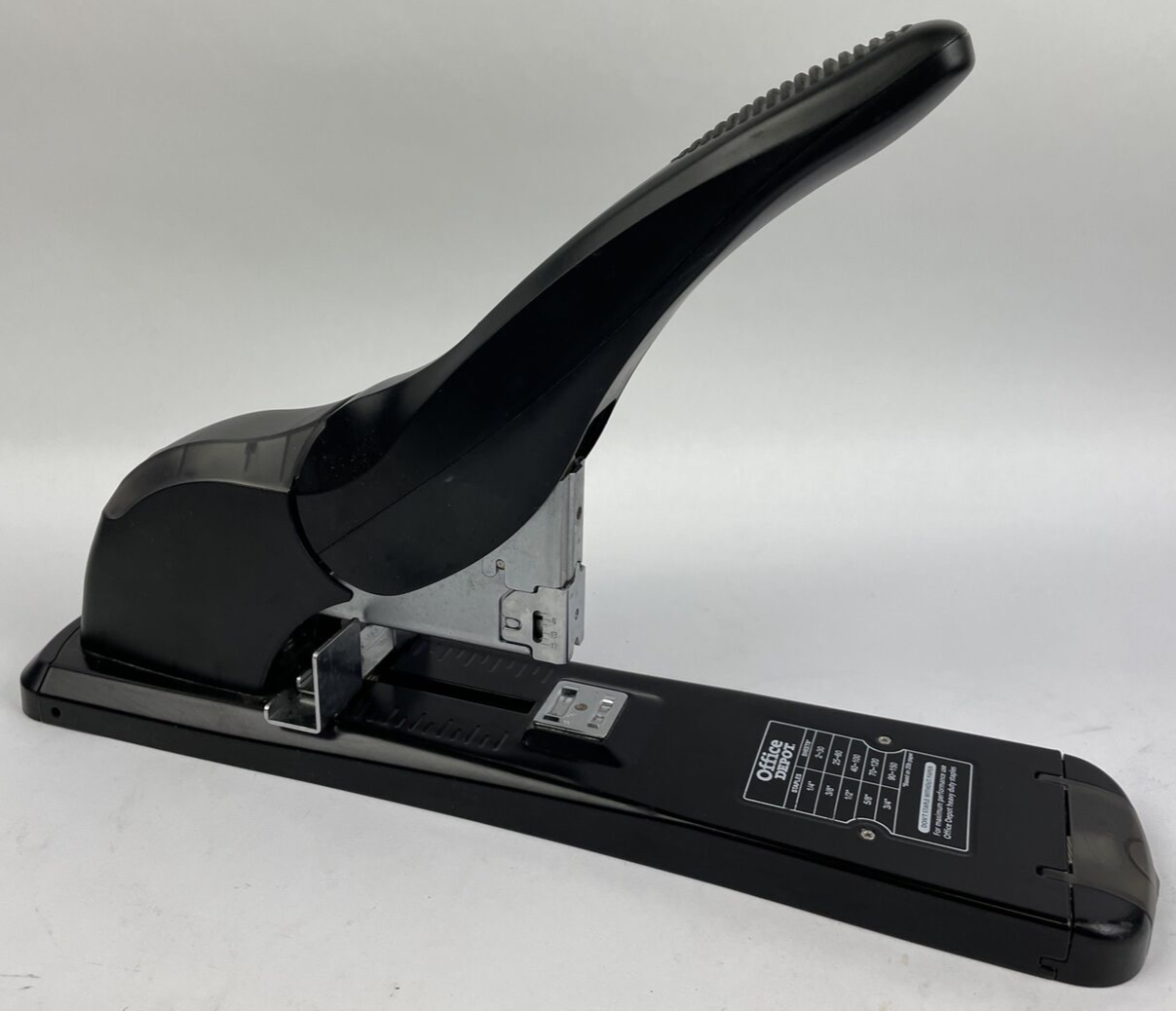 Heavy Duty Office Depot 150 Sheet Desktop Stapler Black Metal 1/4"-3/4" Staples
