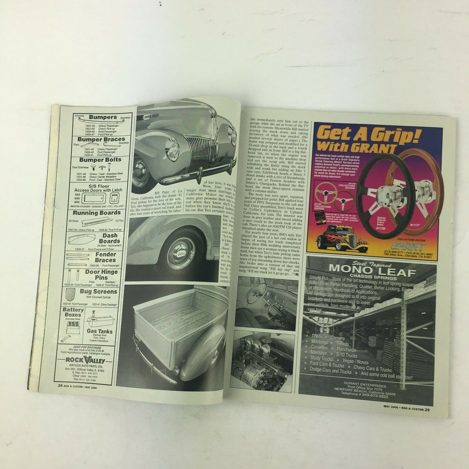 May 2000 Rod & Custom Magazine Trick Trucks Pickups, Deliveries, Woodies Tech..