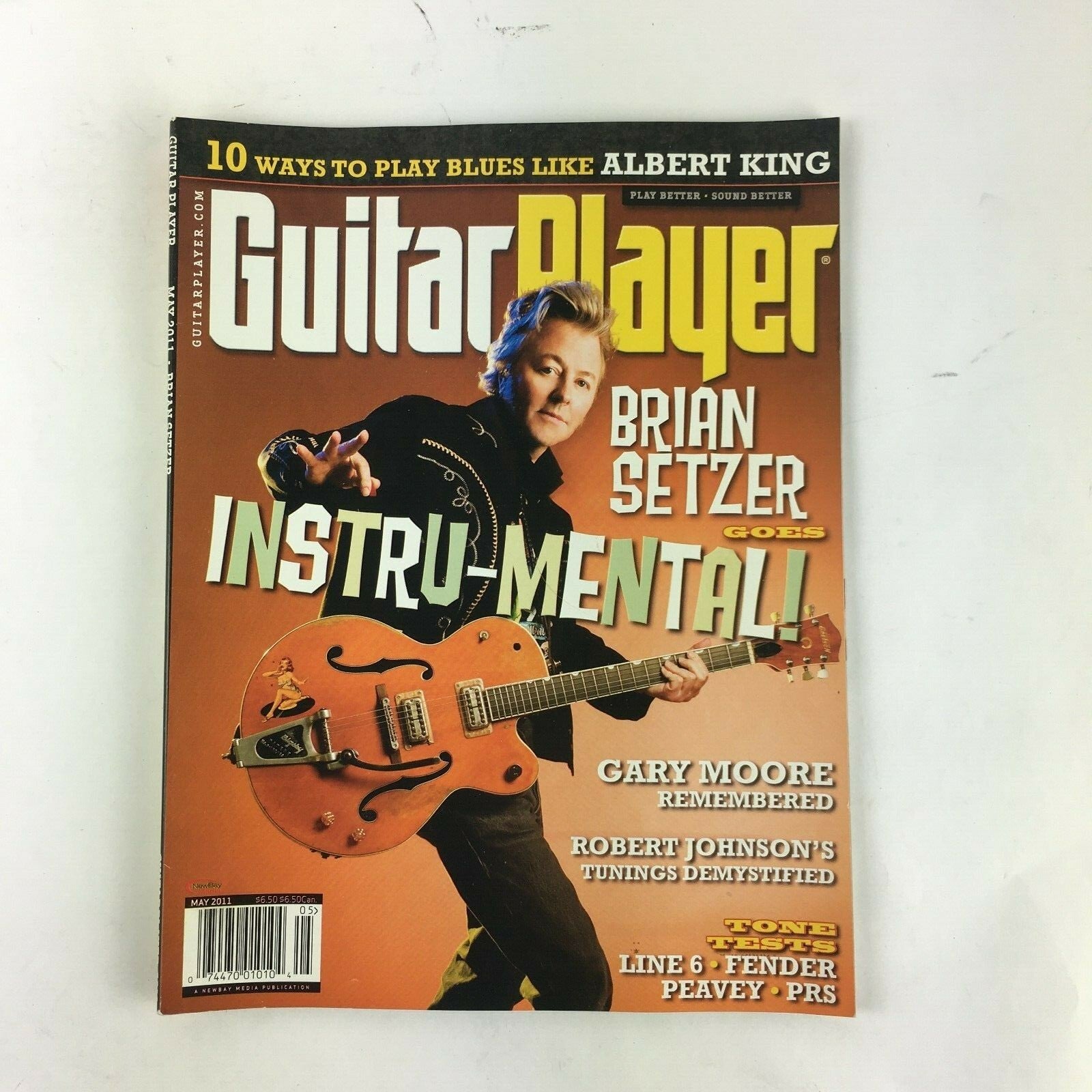 May 2011 Guitar Player Magazine Brian Setzer Instru Mental Cary Moore AlbertKing