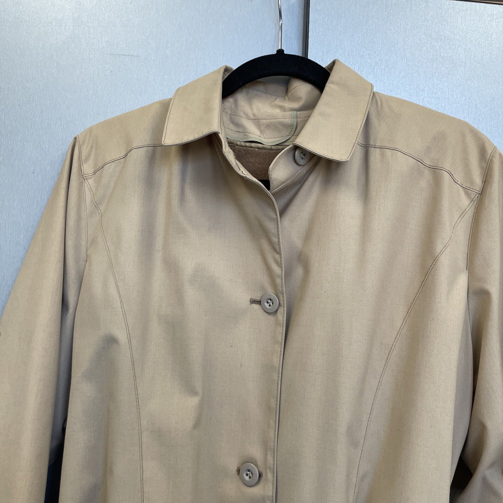 LONDON FOG MAINCOATS Women's Long Beige TRENCH COAT w Removable Liner* 12P VGC