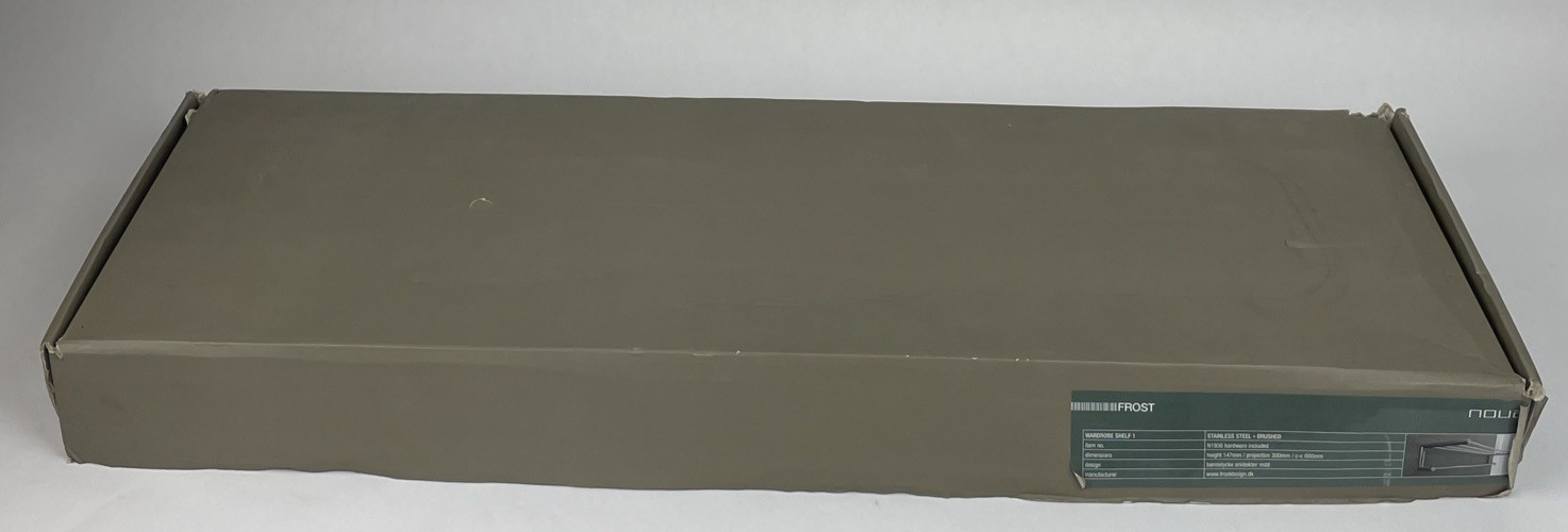 FROST Nova 2 Wardrobe shelf 1 Brushed Stainless Steel 147mm x 300mm x 600mm