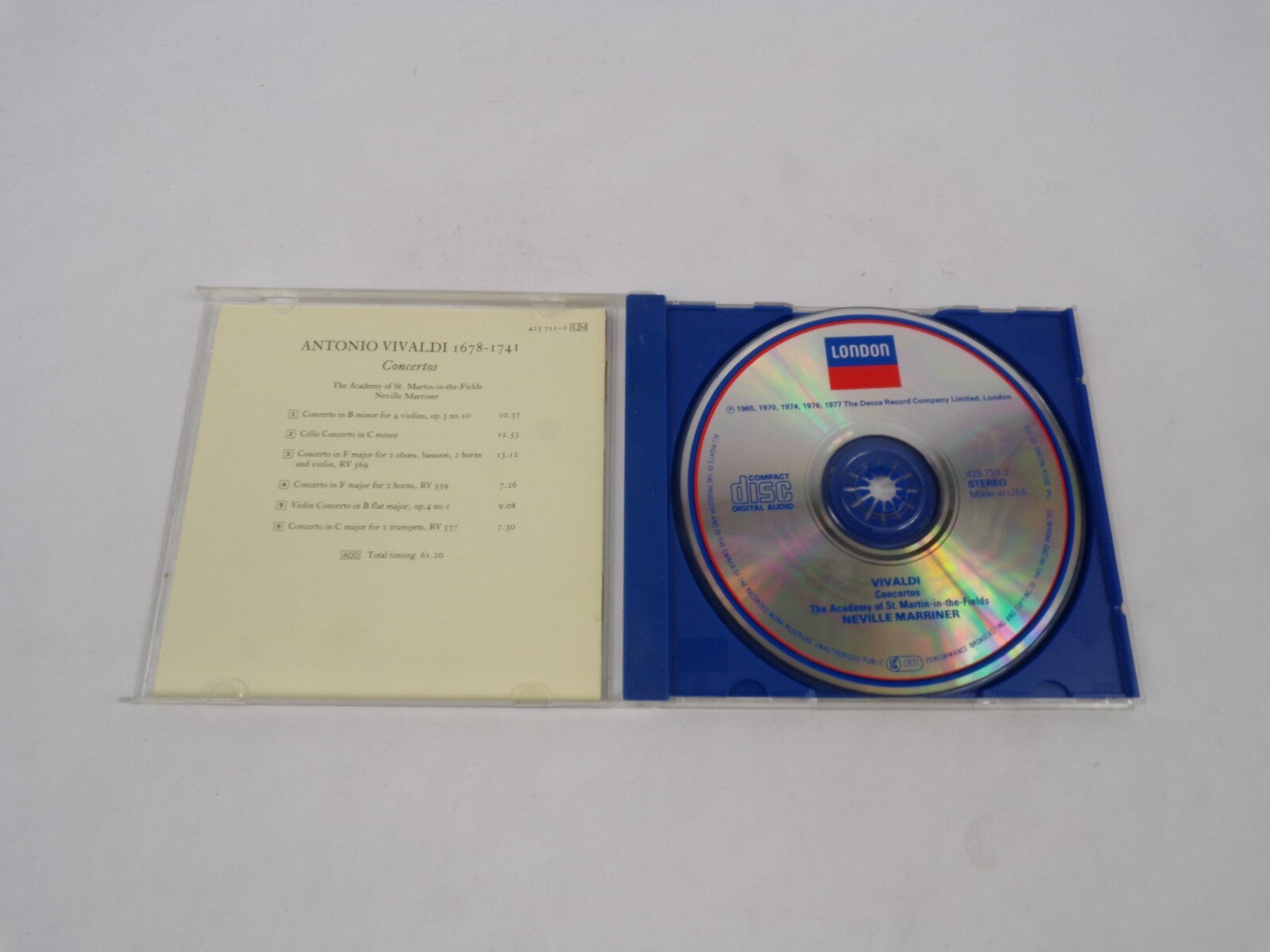 Jubilee Vivaldi Concertos Antonio Vivaldi Concertos Concerto In B Minor ForCD#63