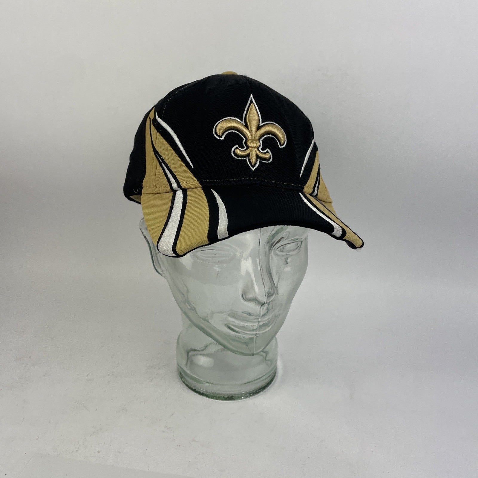 NFL New Orleans Saints Adult RBK Reebok Curve Brim Flex Cap Hat OSFA