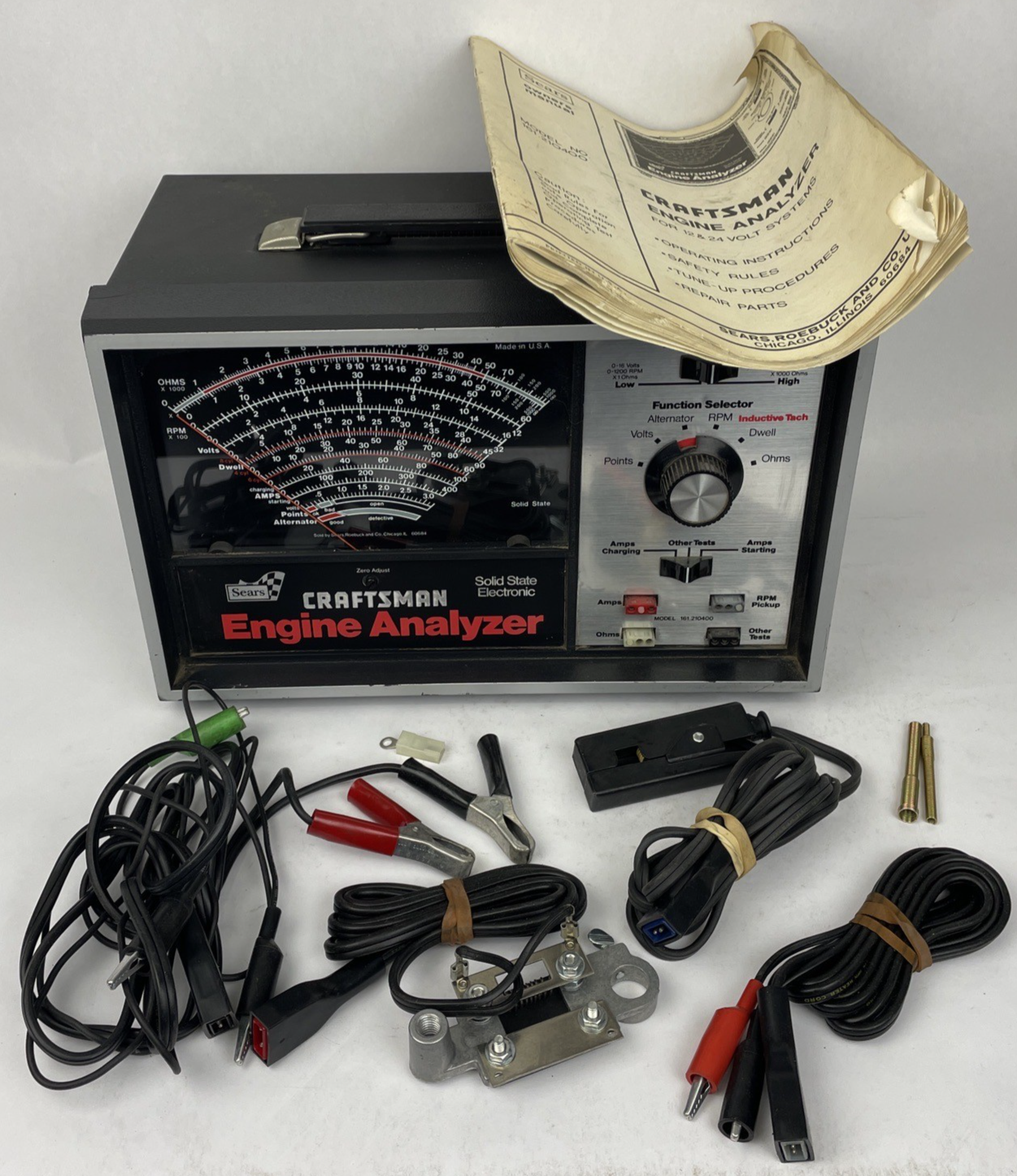 Vintage OEM CRAFTSMAN #161.210400 SOLD STATE ENGINE ANALYZER W Original Box