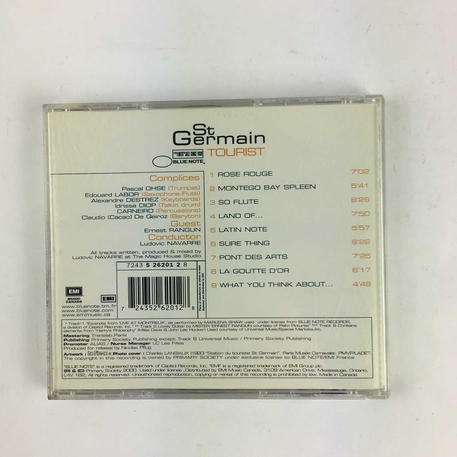 Tourist by St. Germain CD Oct-2000
