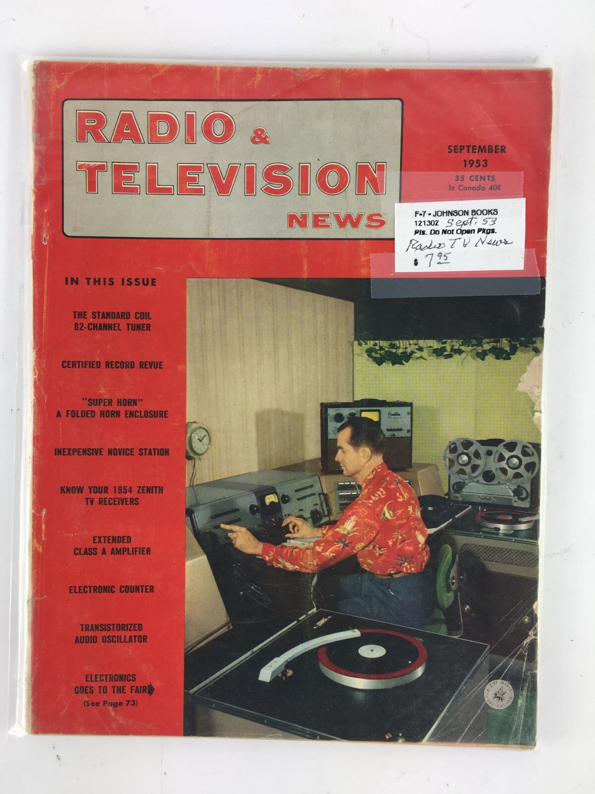 September 1953 Radio Television News Magazine Electronic Counter Super Horn