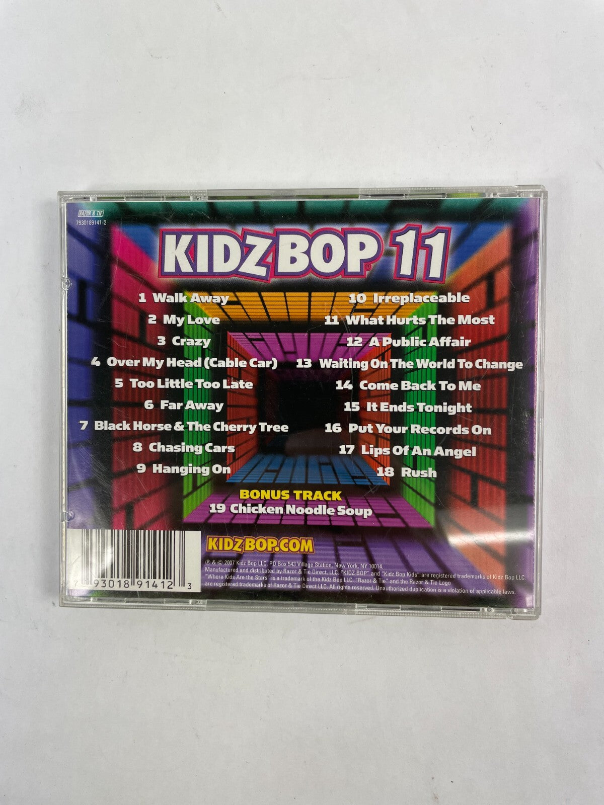 Kidz Bop 11 Walk Away My Love Crazy Over My Head Too Little Too Late Far CD#72