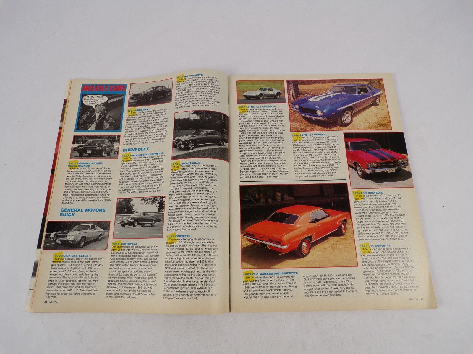 April 1989 Car Craft Missile Cars! F-Car Exhaust Shootout The Quickest Cars Ever