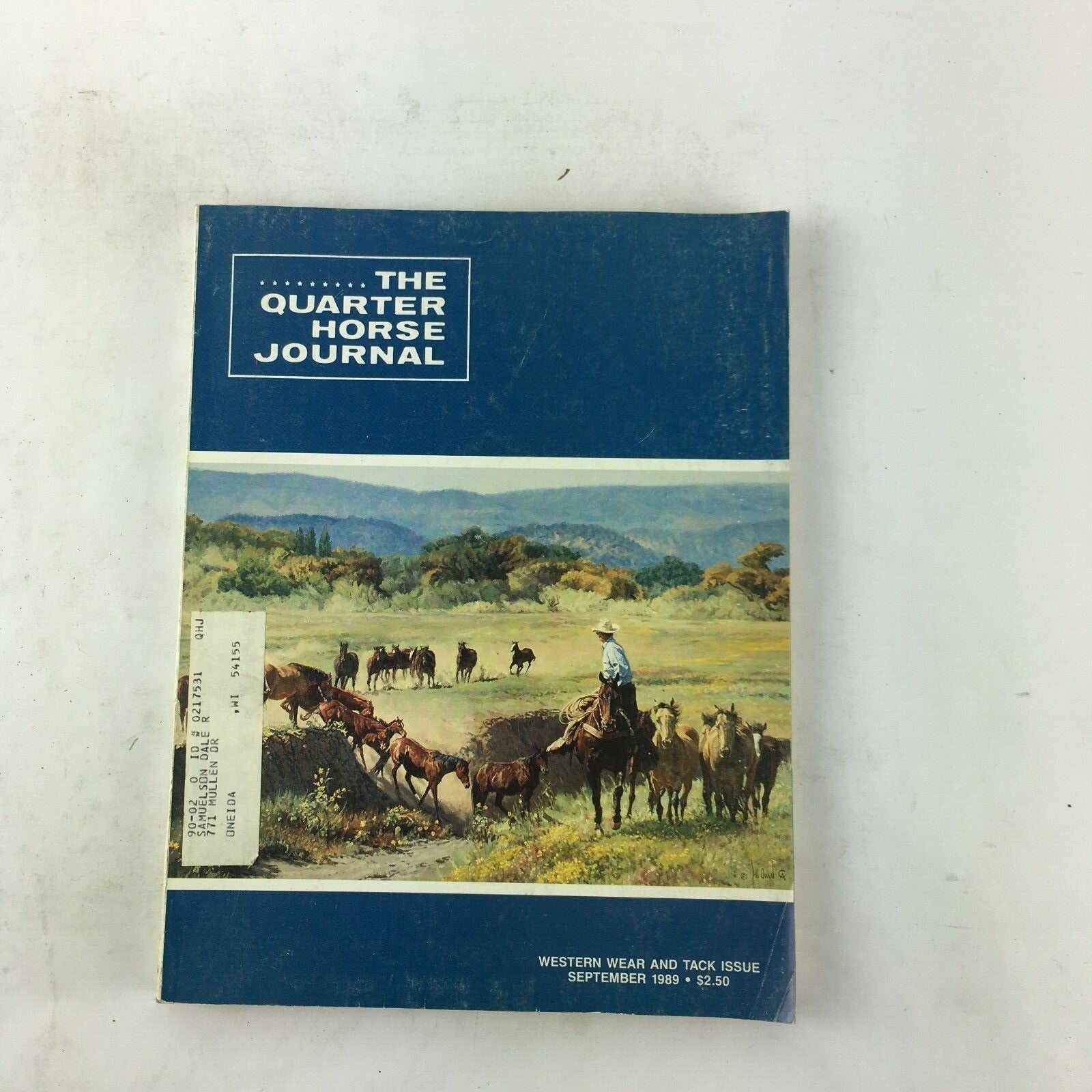 September 1989 The Quarter Horse Journal Magazine Western Wear & Tack Issue
