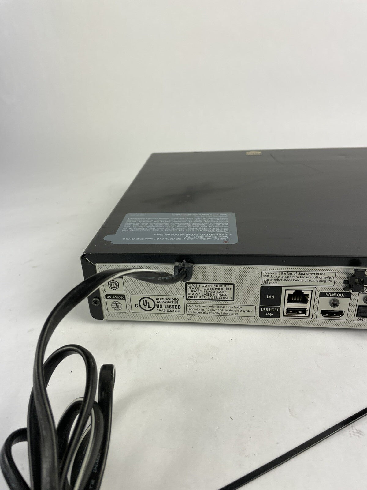 Samsung Blu-Ray Disc Player BD-P1500 1080p HDMI Black No Remote TESTED WORKING