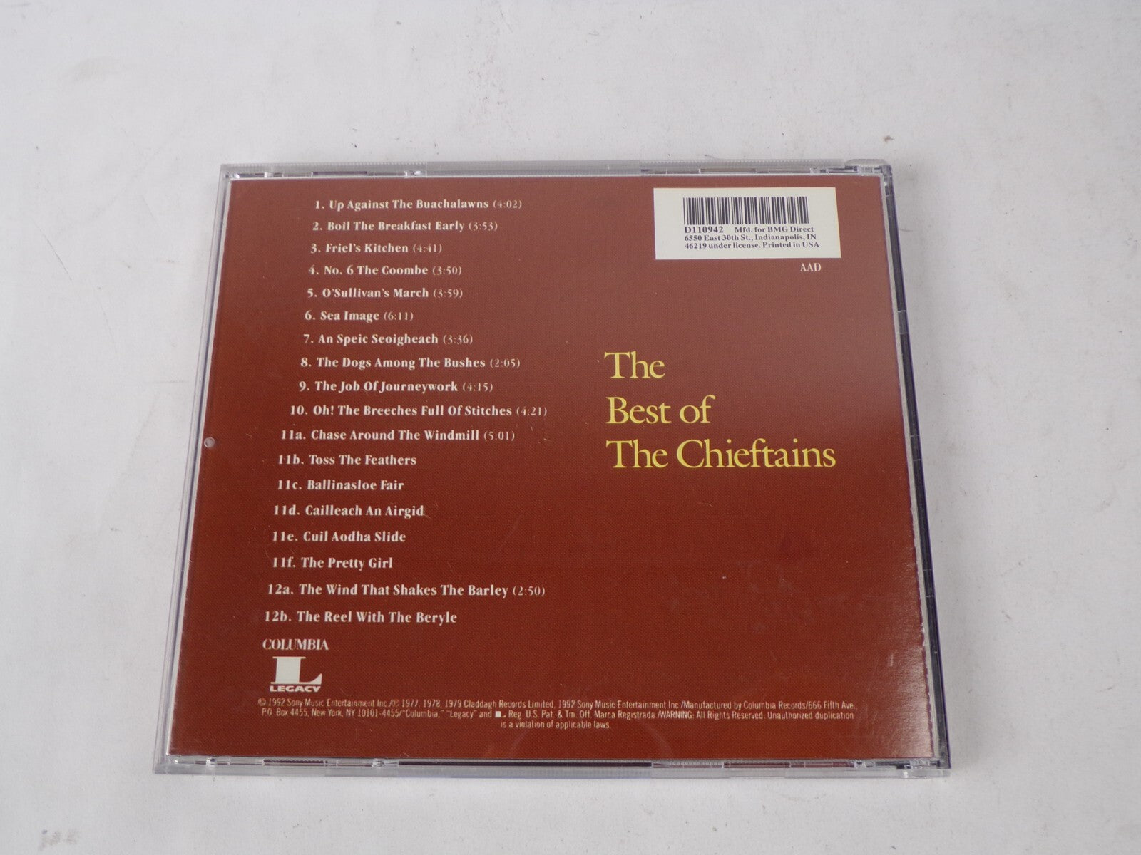 The Best Of The Chieftains Up Against The Buachalaws Boil The Breakfast CD#41