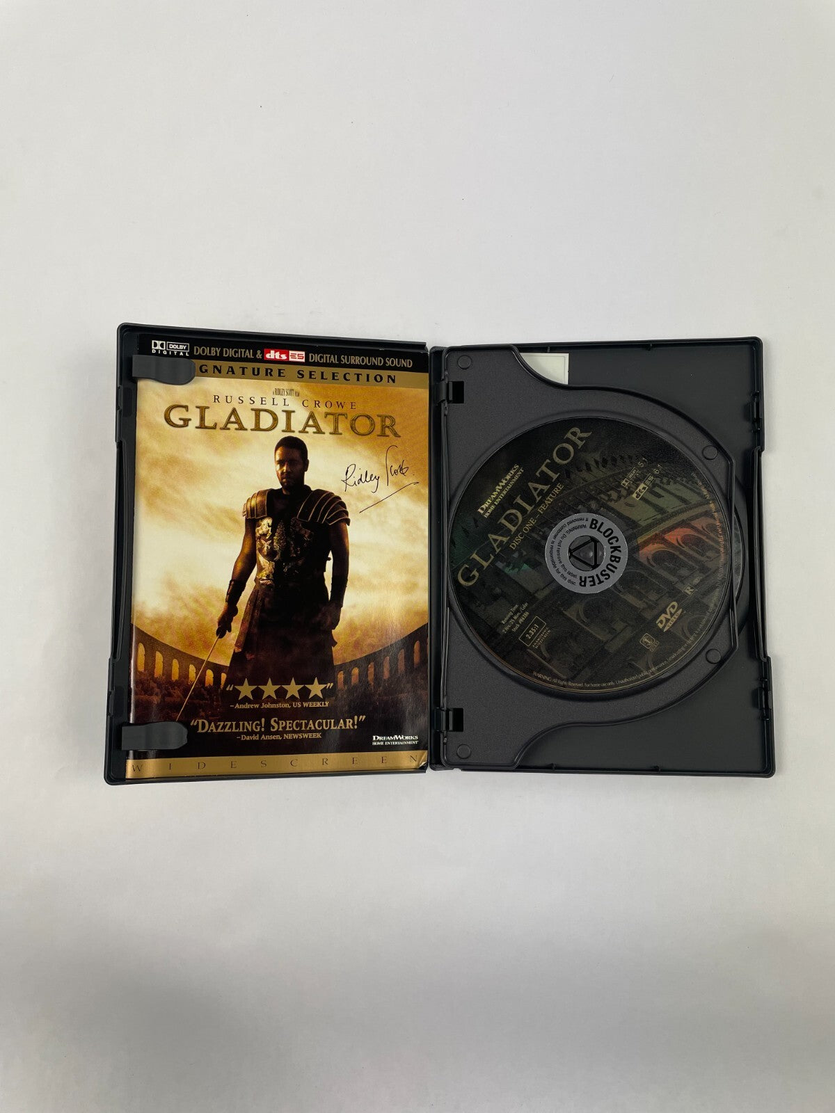 Russell Crowe Gladiator Dazzling Spectacular David Ansen DVD Movie