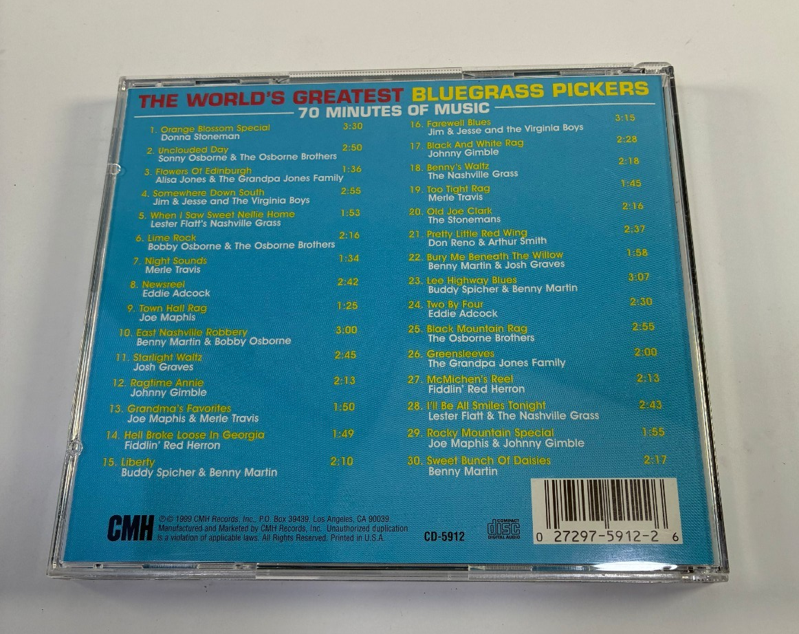 Various Artists The World's Greatest Bluegrass Pickers CMH CD 1999