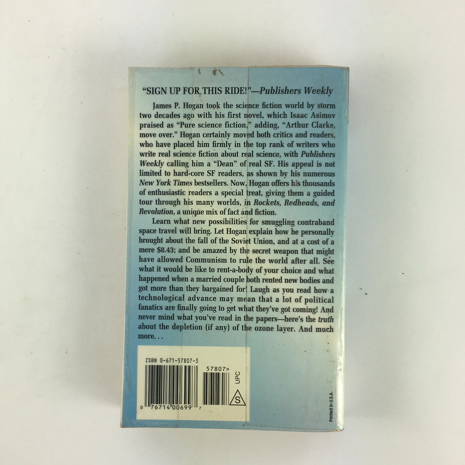 James P.Hogan Rockets Redheads Revolution Arthur Clarke more over