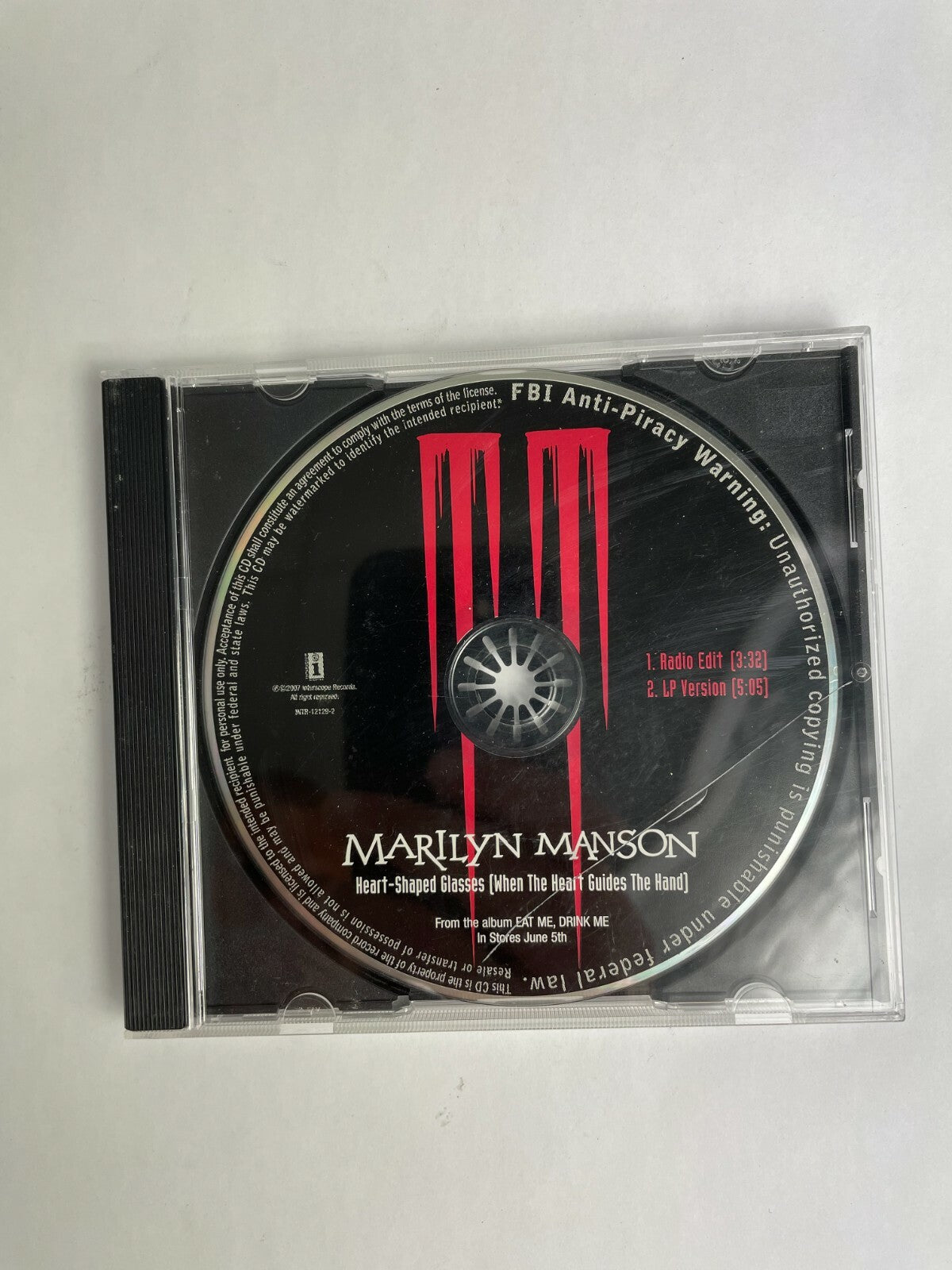 Marilyn Manson Heat Shaped Glasses When The Heart Guides The Hand Disc Q12