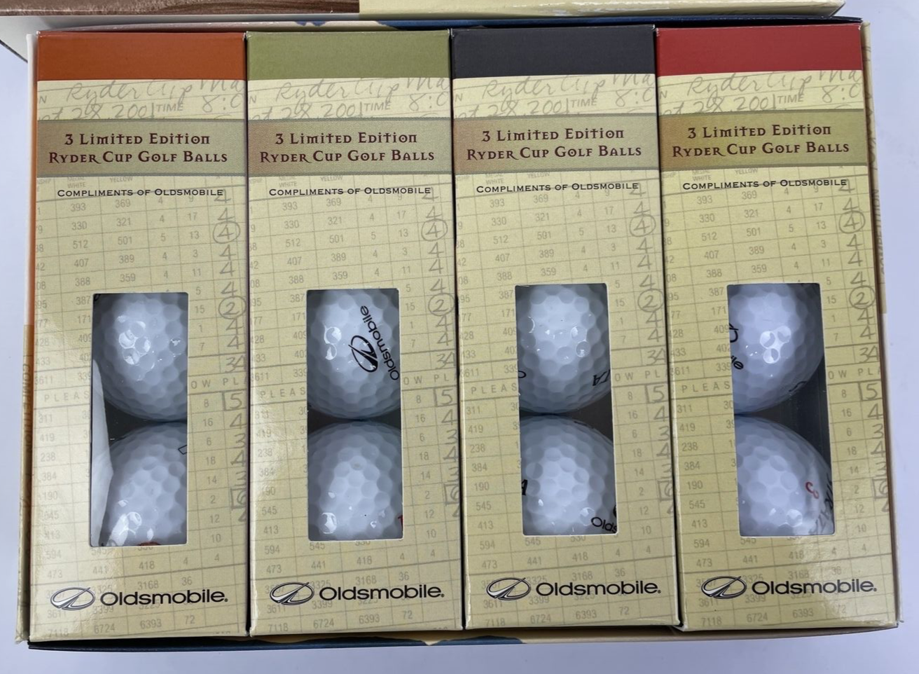 2001 commemorative Ryder Cup Oldmobile Strata golf balls-Limited Edition (NIB)