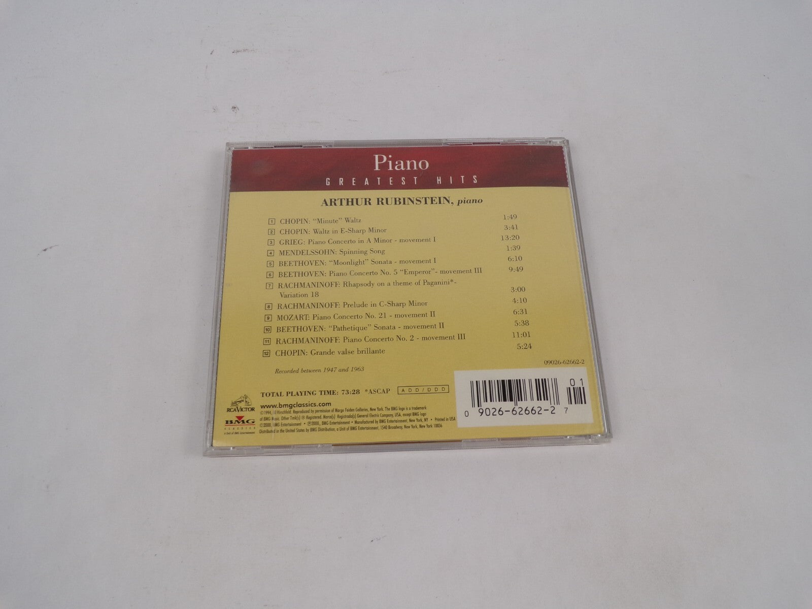 Piano Greatest Hits Chopin: "Minute" Waltz Chopin: Waltz In E-Sharp Minor CD#68