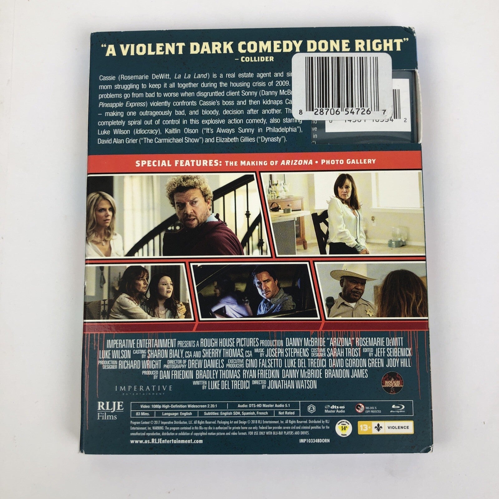 ARIZONA Blu Ray Movie 2018 - Danny McBride, Luke Wilson - Brand NEW SEALED