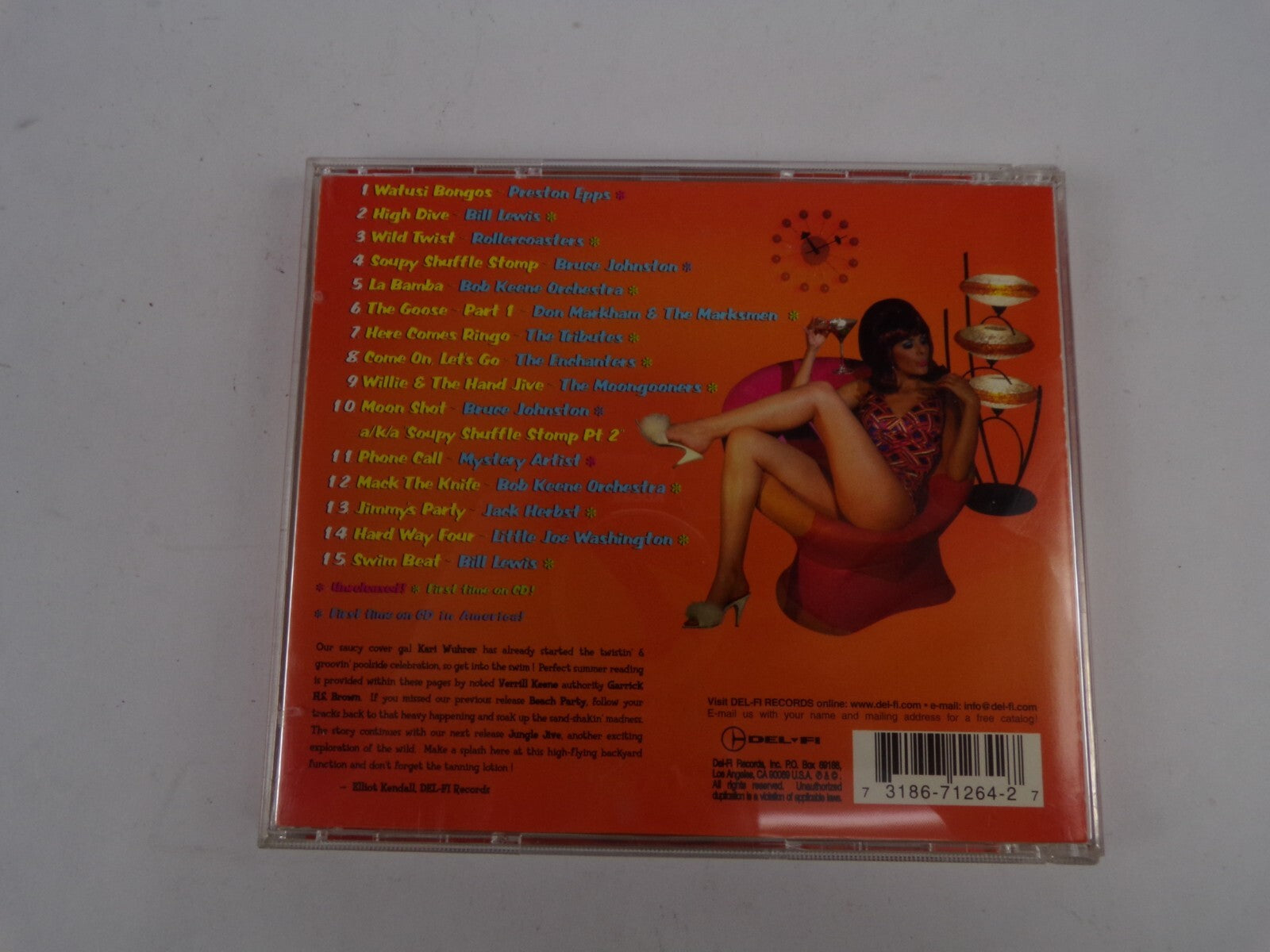 Del-Fi Pool Party! High Dive Wild Twist Phone Call Swim Beat La Bamba CD#39