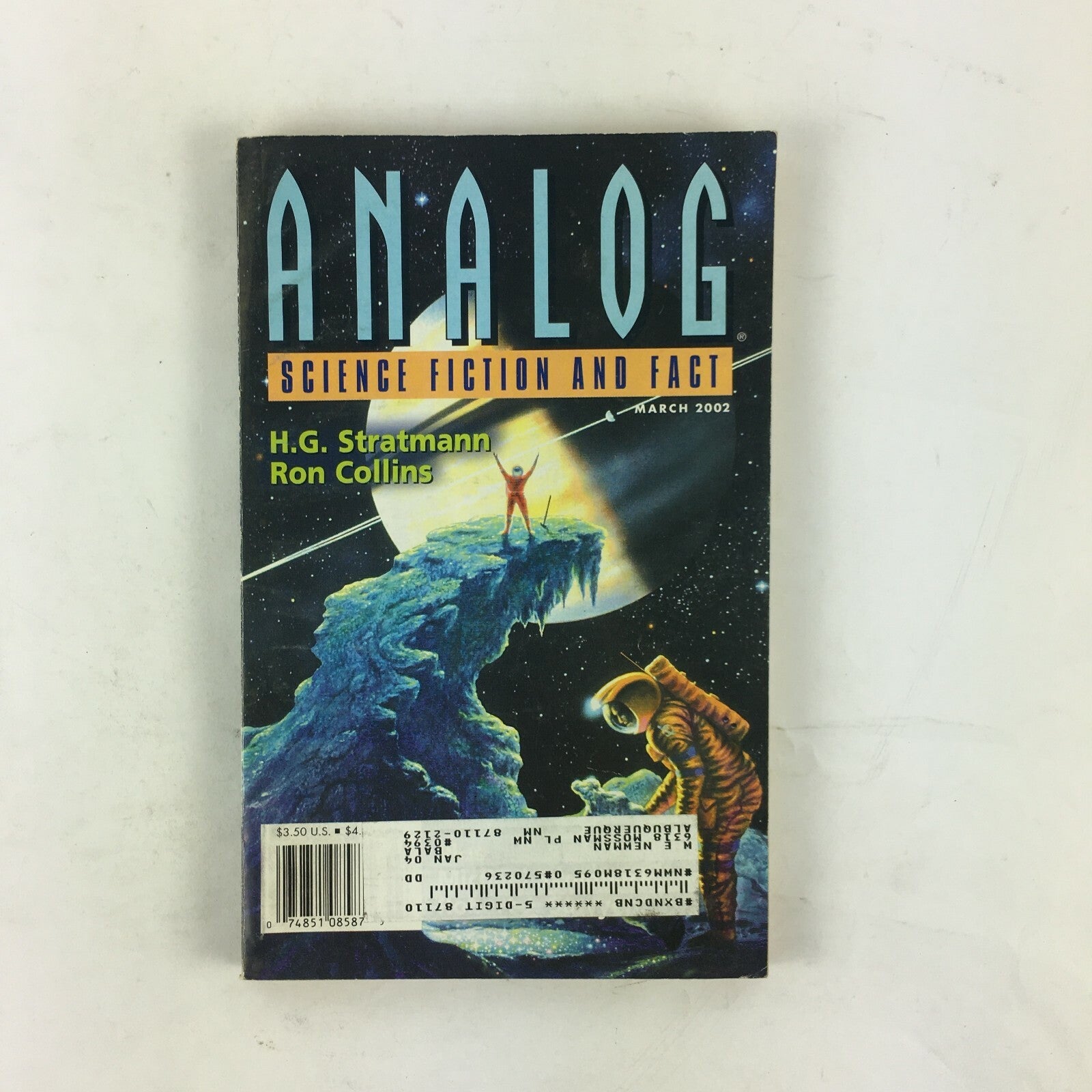 March 2002 Analog Science Fiction Fact Magazine H.G.Stratmann Ron Collins