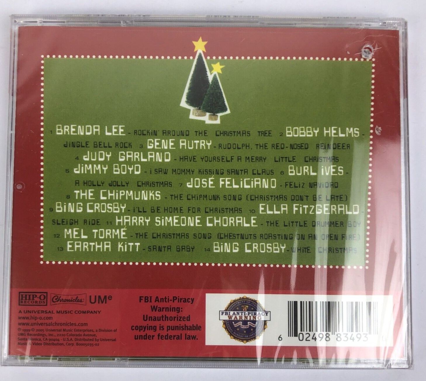 VARIOUS ARTISTS - 20TH CENTURY MASTERS - SANTA'S GREATEST HITS CD - New #57