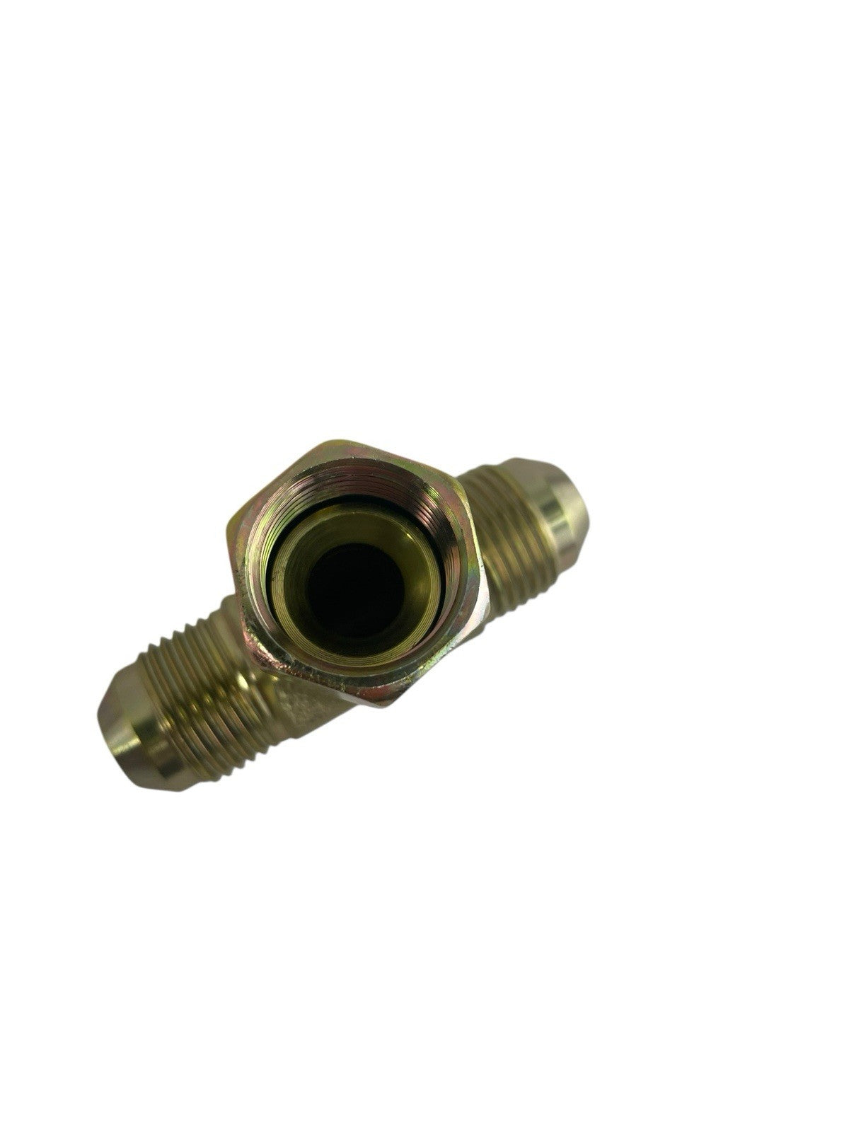 1/2" JIC Swivel Nut Branch #8 Tee 3/4"-16 thread Male x Female hydraulic fitting