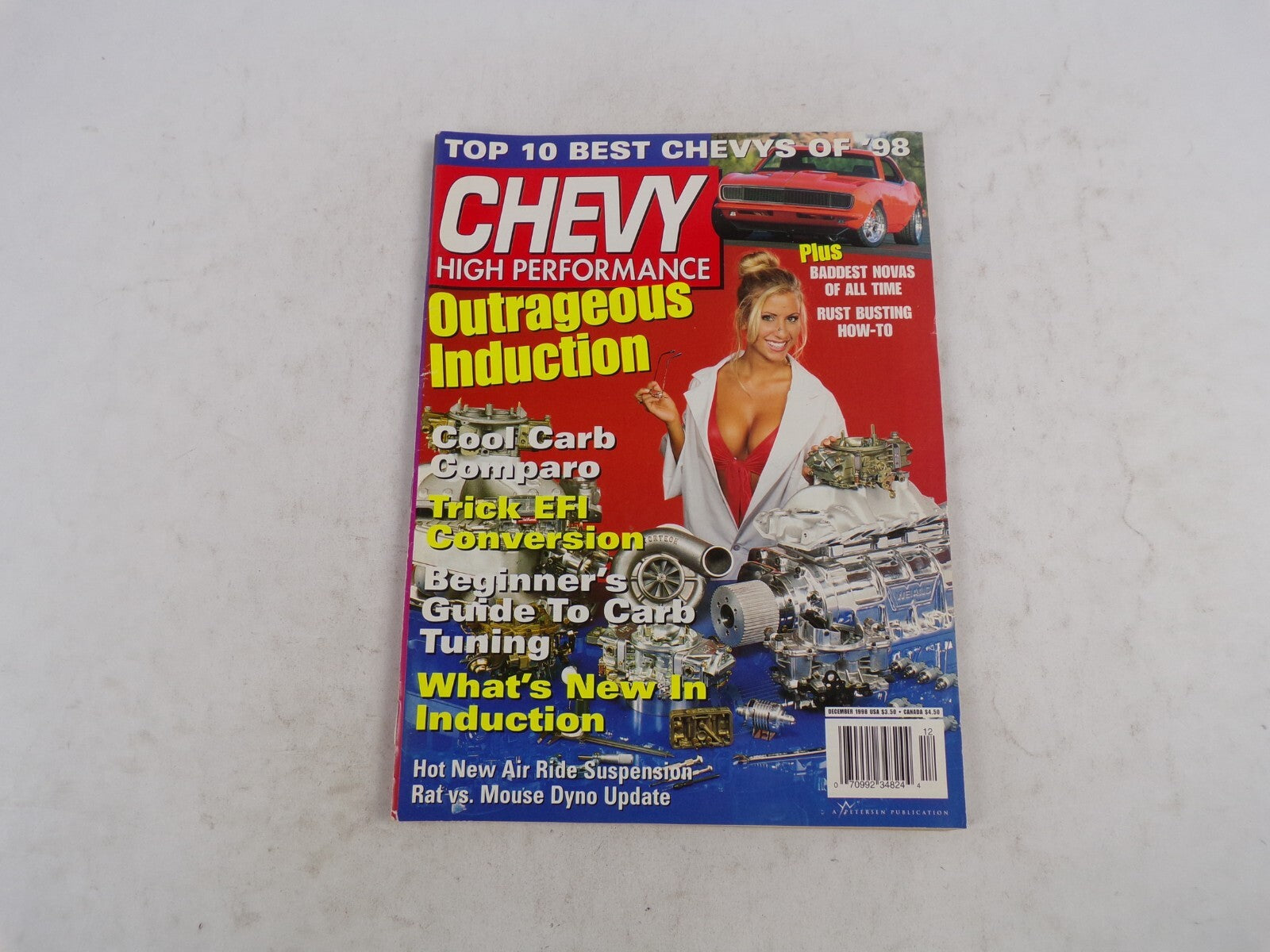 December 1998 Chevy High Performance Outgeous Induction Cool Carb Comparo Trick