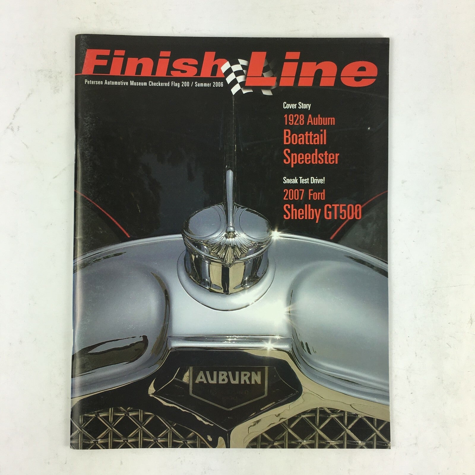Summer 2006 Finish Line Magazine Petersen Automotive Boattail Speedster Shelby
