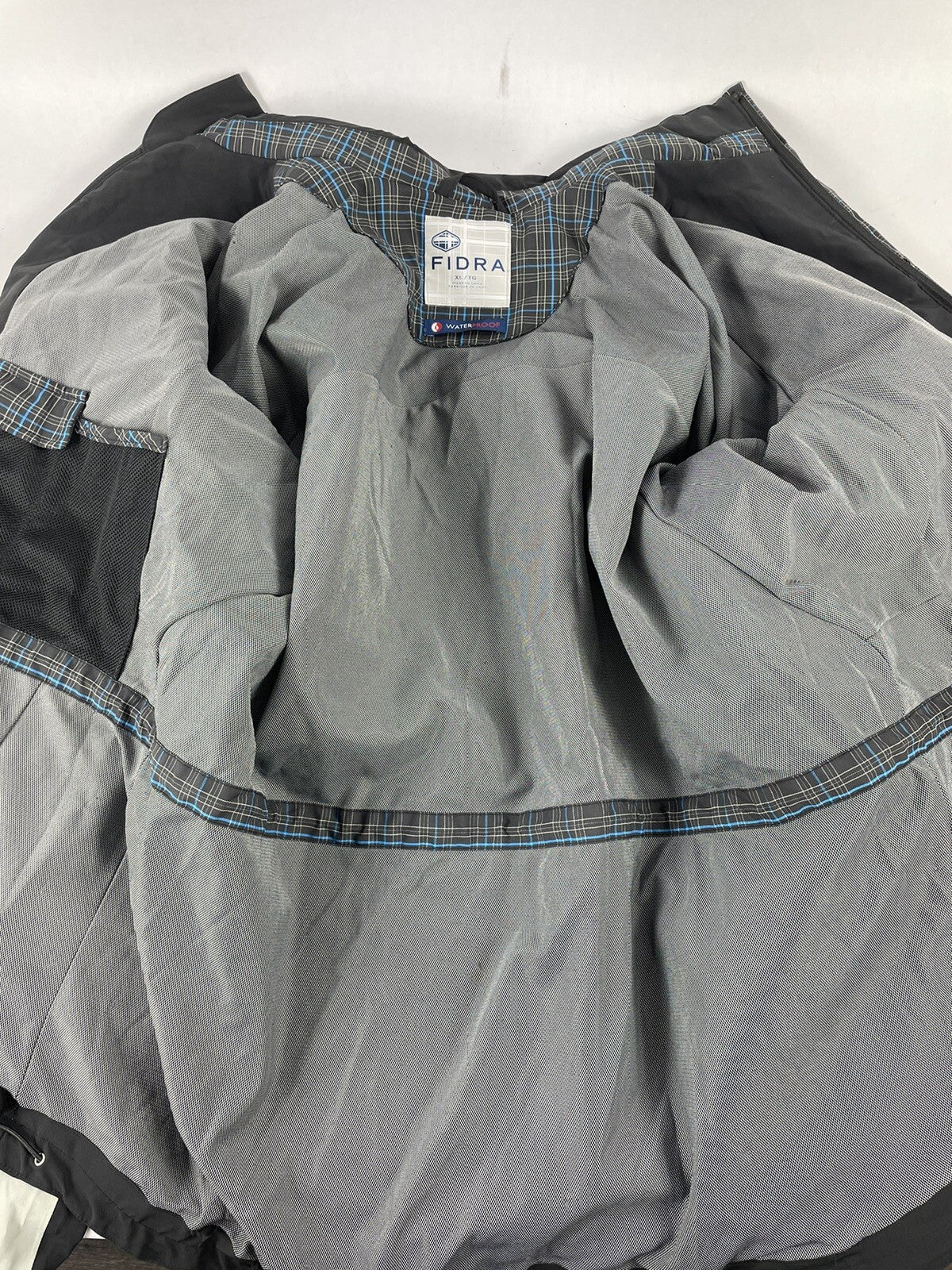 Fidra Jacket Mens Size XL 1/4 Zip Collared Zip Black Gray