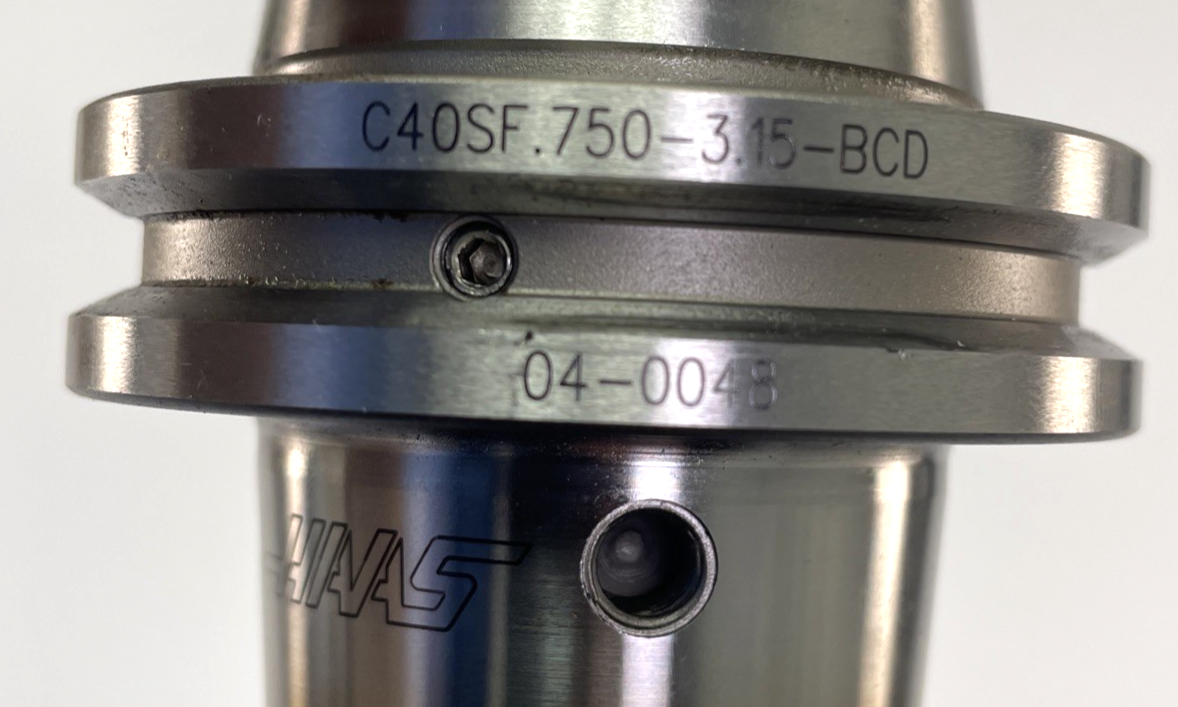 HAAS C40SF .750 x 3.15 Shrink Fit Holder 04-0048 CAT40 25K + 3 Prong End Mill