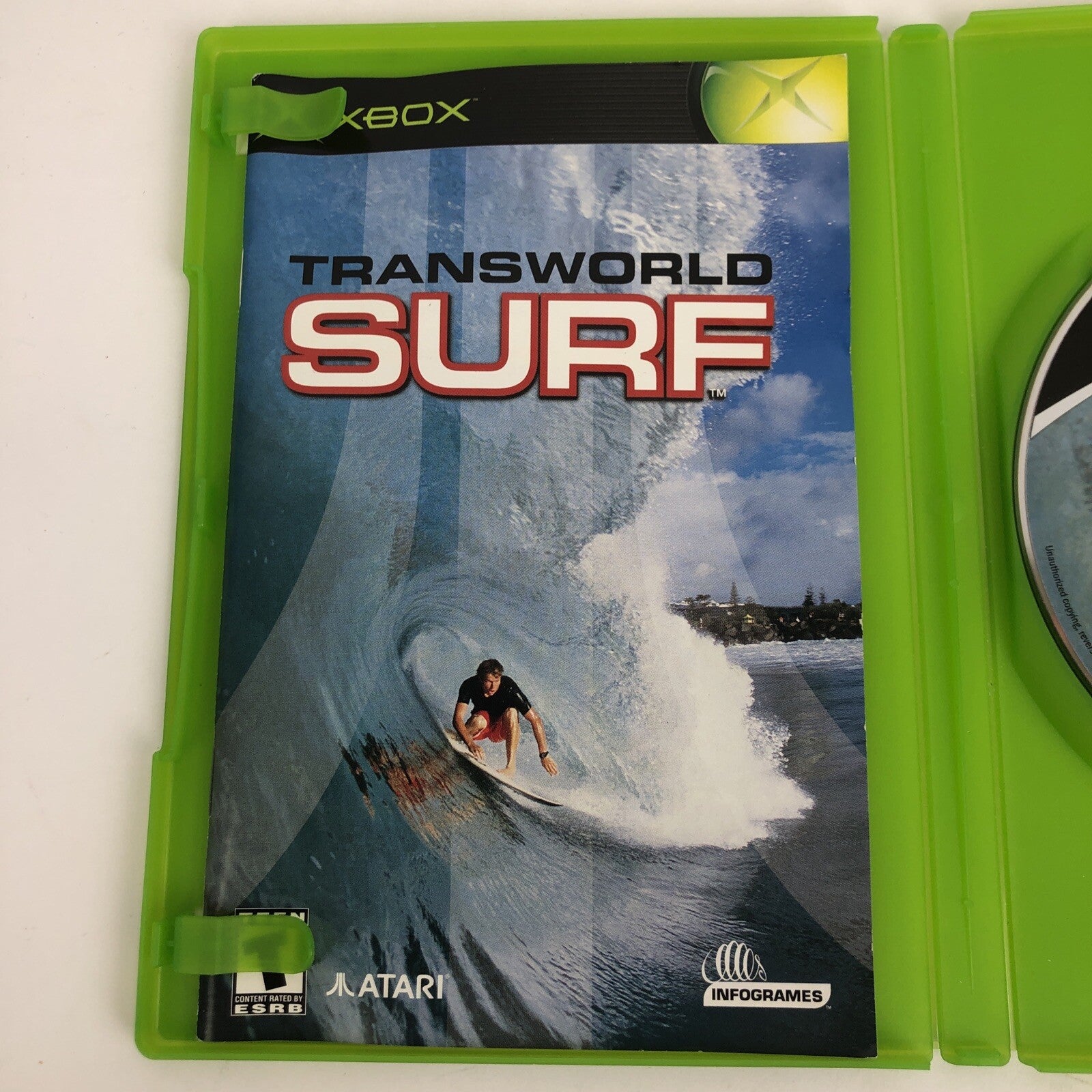 TWS Transworld Surf ( Microsoft XBOX ATARI ) Manual Cover Art Disk INFOGAMES