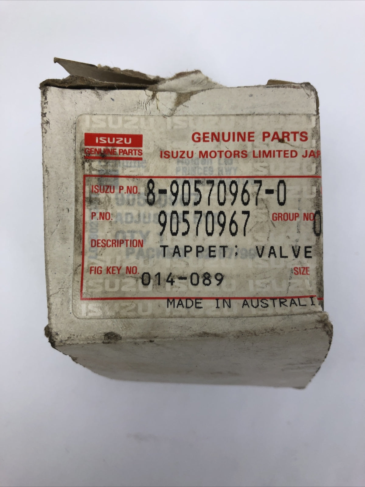 Isuzu genuine tappet valve 8-90570967 OEM engine hydraulic valve lifter part Australia