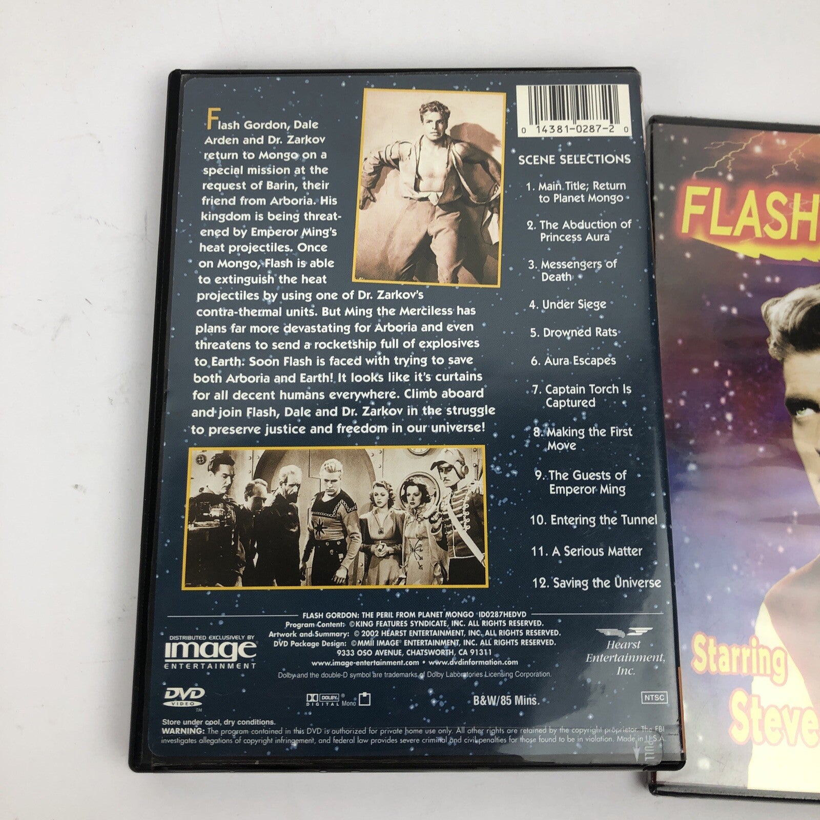 2 x Flash Gordon 3 Full Length Episodes + The Peril From Planet Mongo B&W