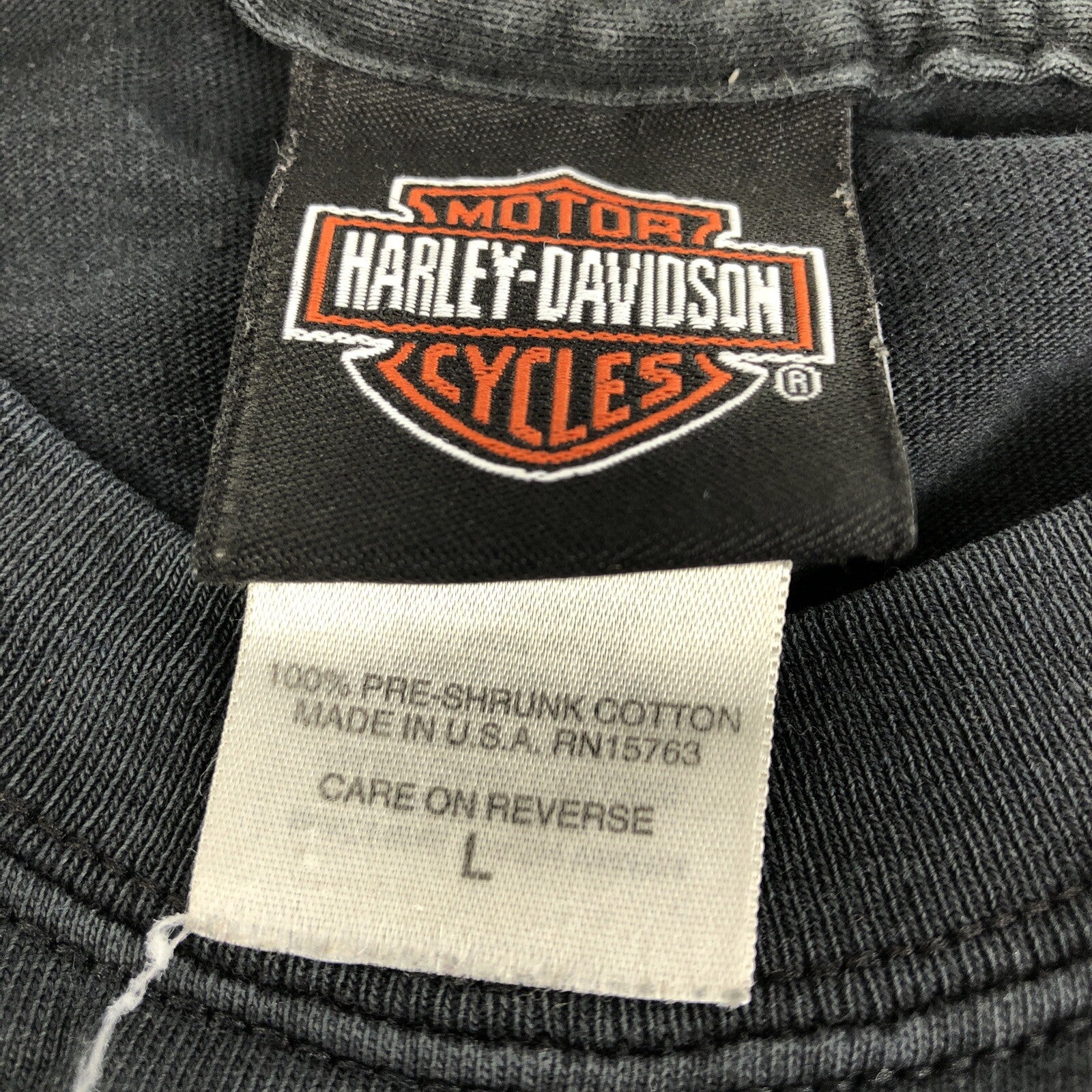 Harley Davidson 2006 Black Long Sleeve Men's T-Shirt Size Large Park City Utah