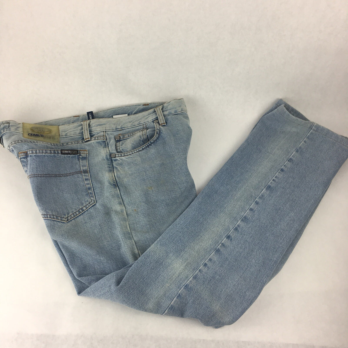 CERRUTI Blue Cotton Denim Mens Jeans Straight W32 L32 Very Good