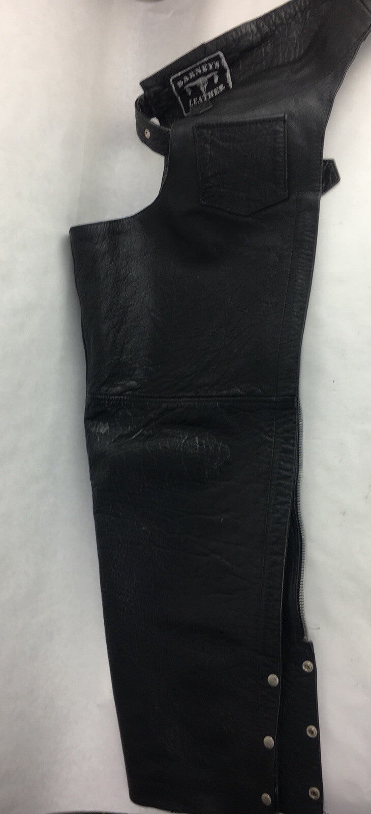 Barney's men's leather motorcycle chaps size XXL black biker riding gear protective legwear