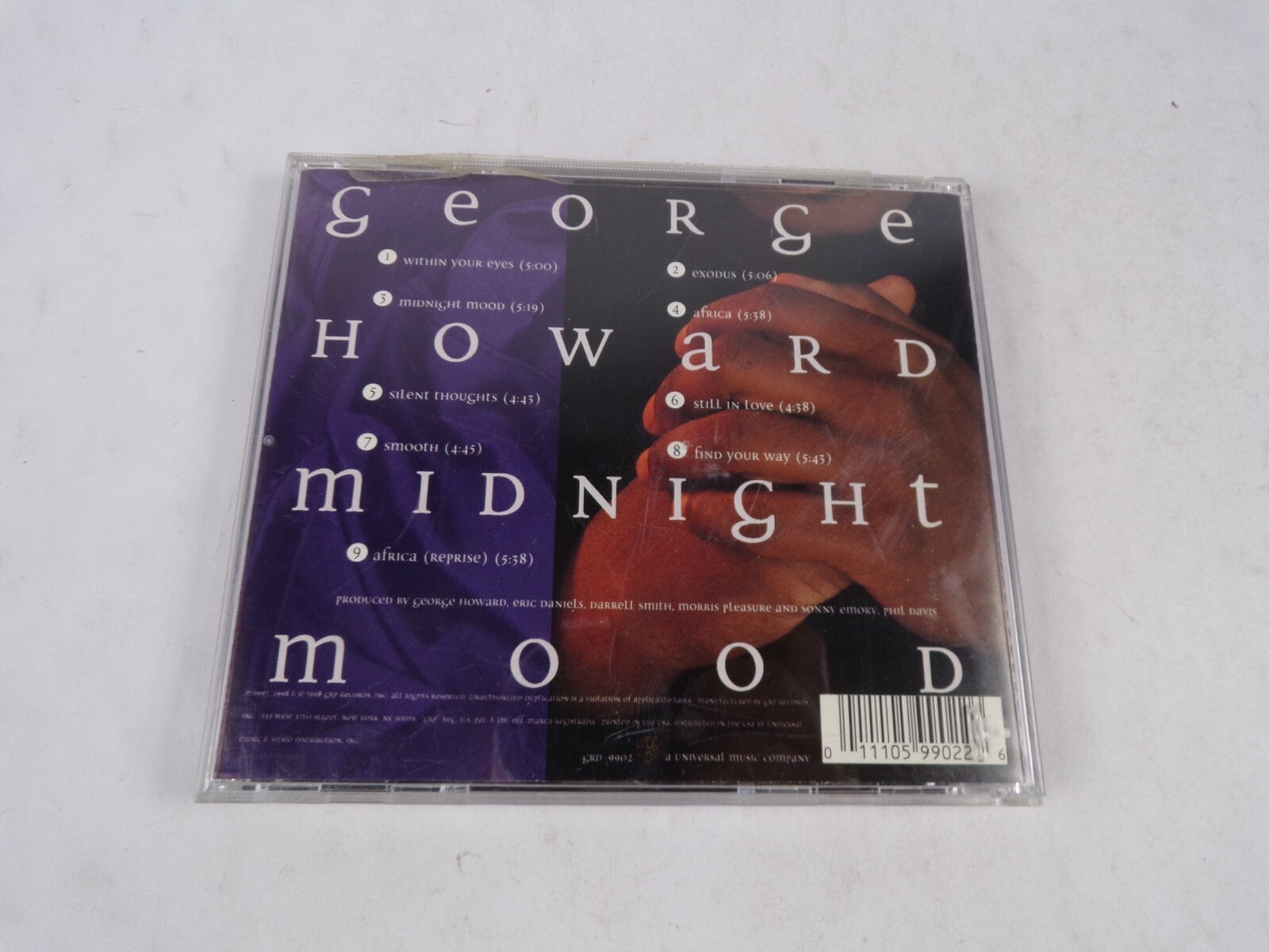 George Howard Midnight Mood Within Your Eyes Exodus Africa Silent Thoughts CD#22