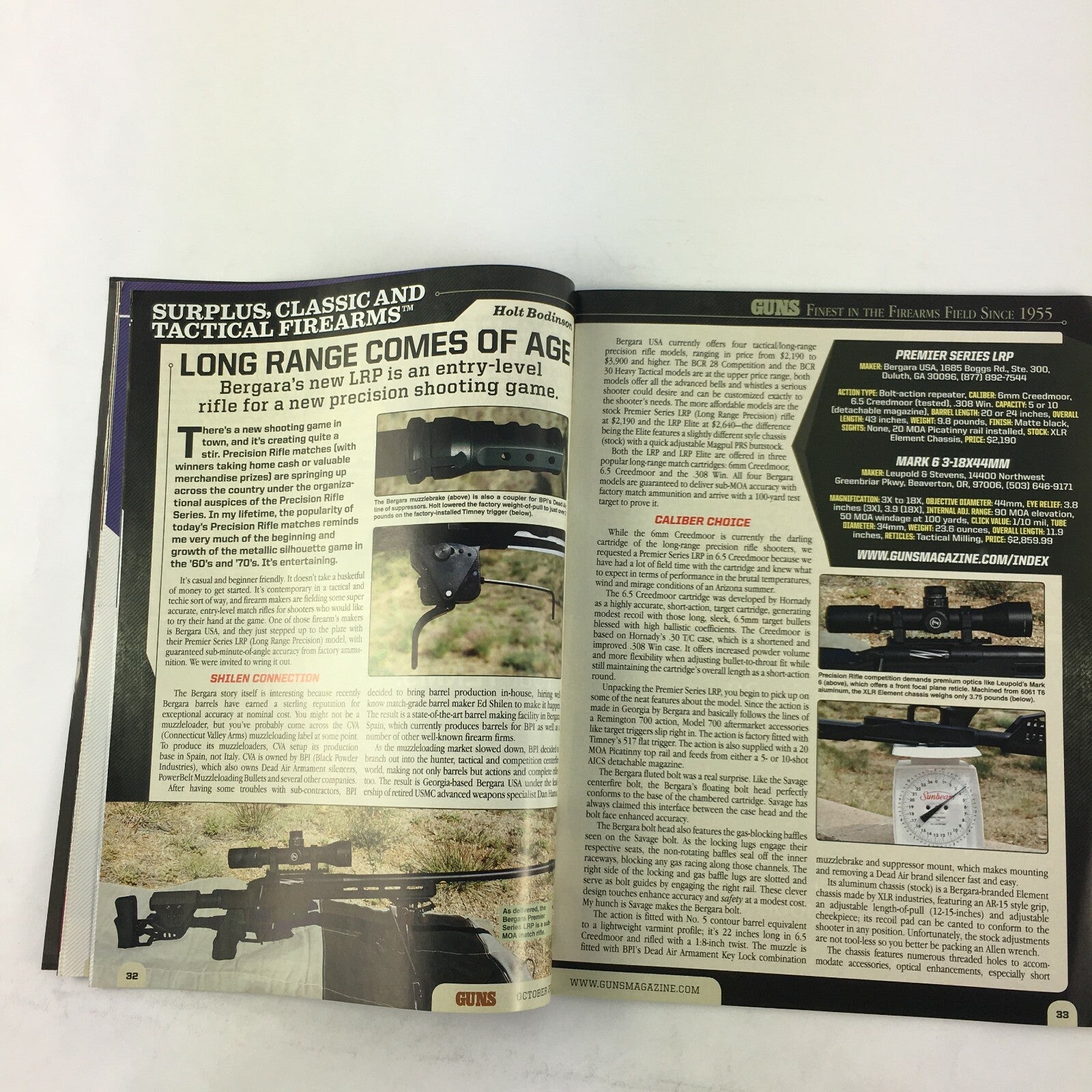 October 2016 Guns Magazine Ruger American .45 ACP Seeing Red 738 TCP.380 Taurus