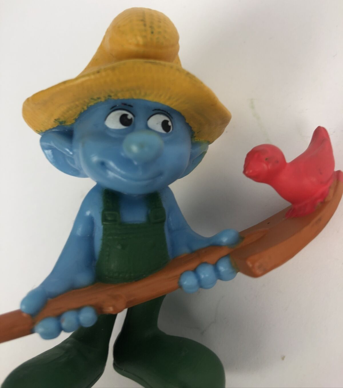 Large Smurf Farmer Vintage PEYO 2011 3" Tall Made for McD's - LOOK