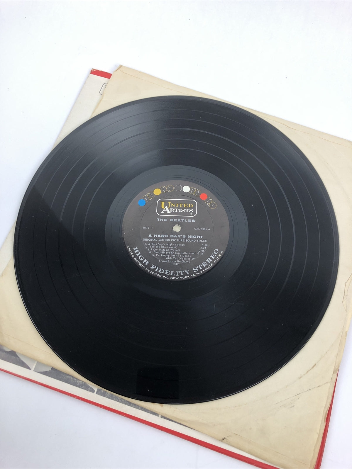 THE BEATLES "A Hard Day's Night" United Artists #UAS 6366 (black label) LP