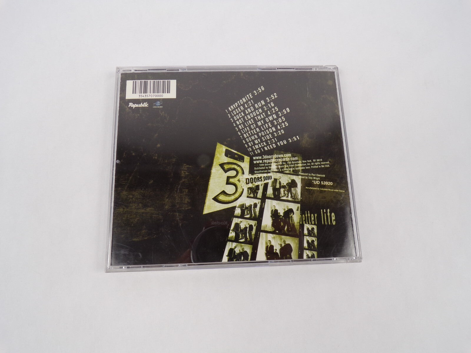 The Get Btter Lite 3 Doors Down Kryptonite Loser Duck And Run Not Enough CD#63