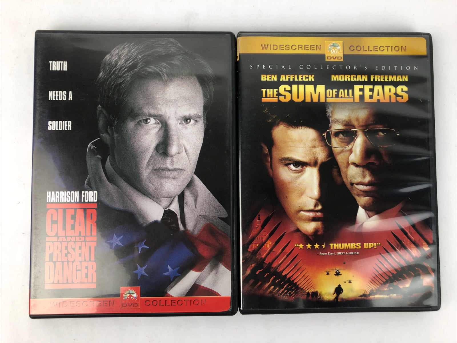Clear and Present Danger, The Sum of All Fears 2 x DVD Lot *VGC Free Shipping