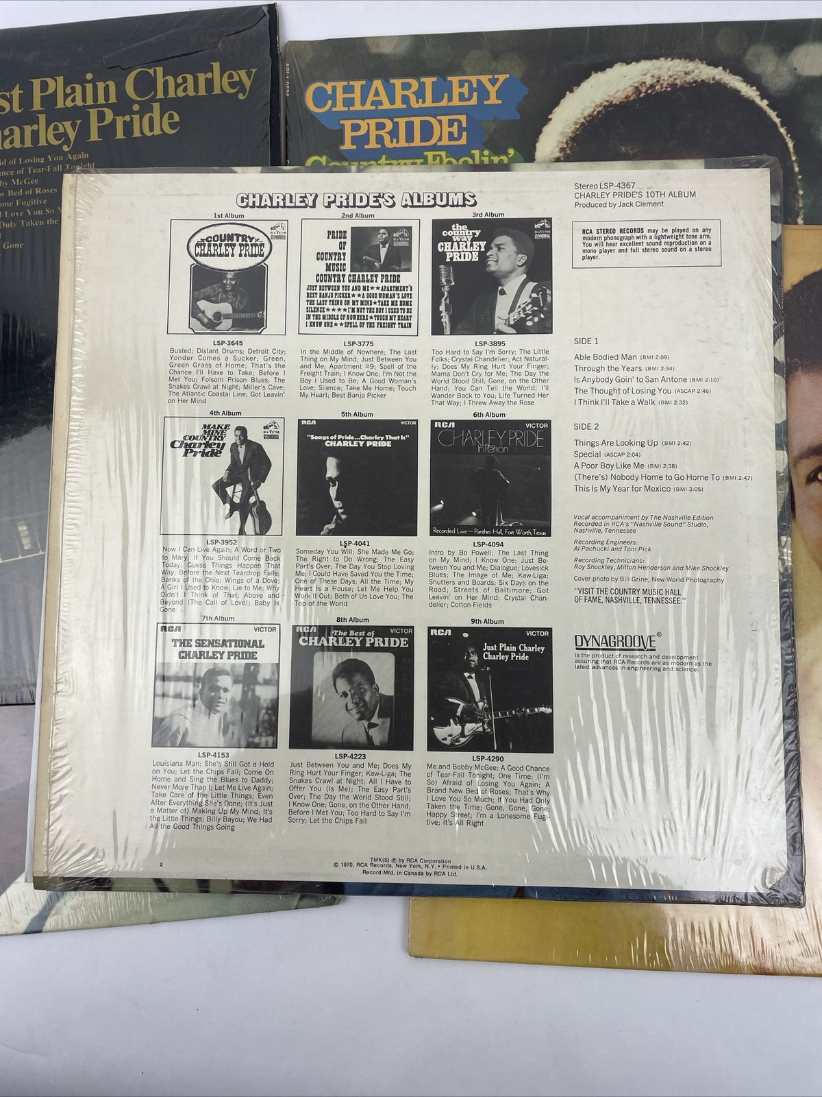 Charlie Pride LOT of 5 RCA LP Vinyl Albums 1970 / 1971 / 1972 / 1973 / 1974