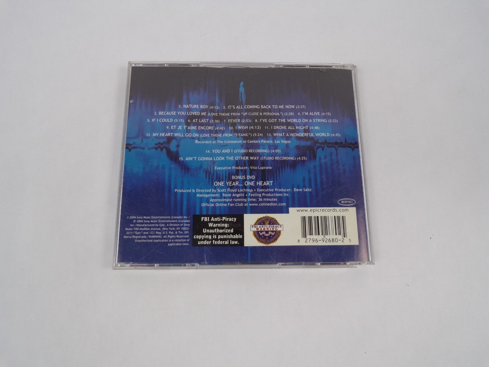 Celine Dion A New Day Live In Las Vegas Nature Boy It's All Coming Back To CD#63