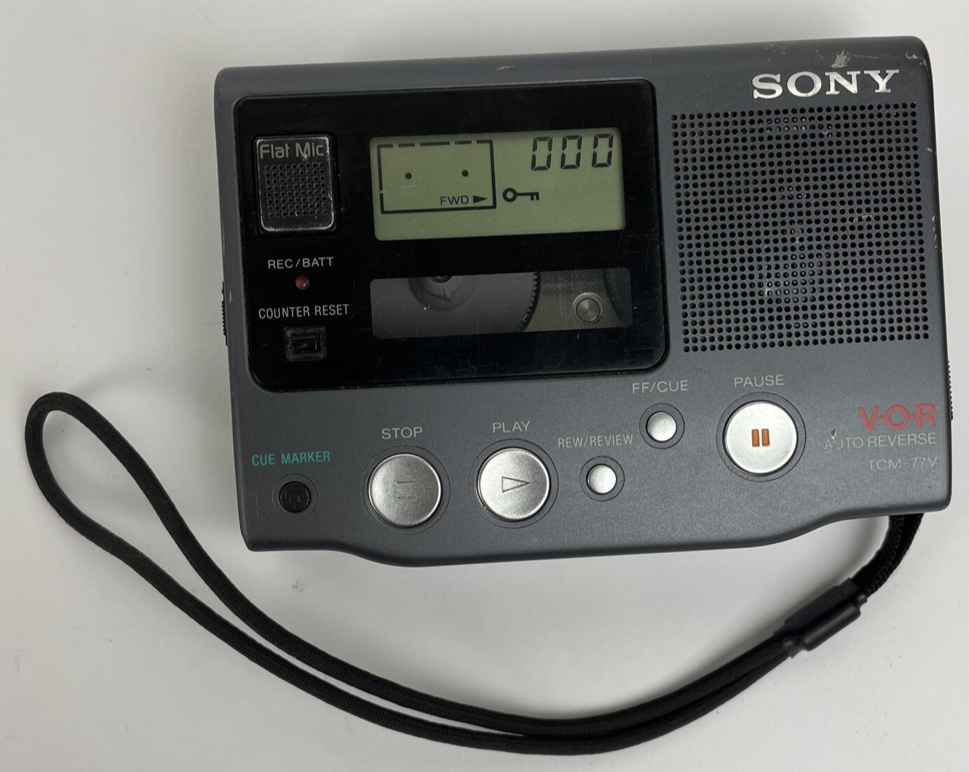 Sony TCM-77V Walkman Cassette Tape Player Voice Recorder * For Parts or Repair
