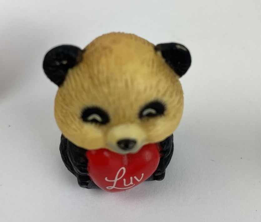 Lot Of 9 x Assorted Panda Bear Sculpture FIGURINES Gunus Ailuropoda + Furry Pez