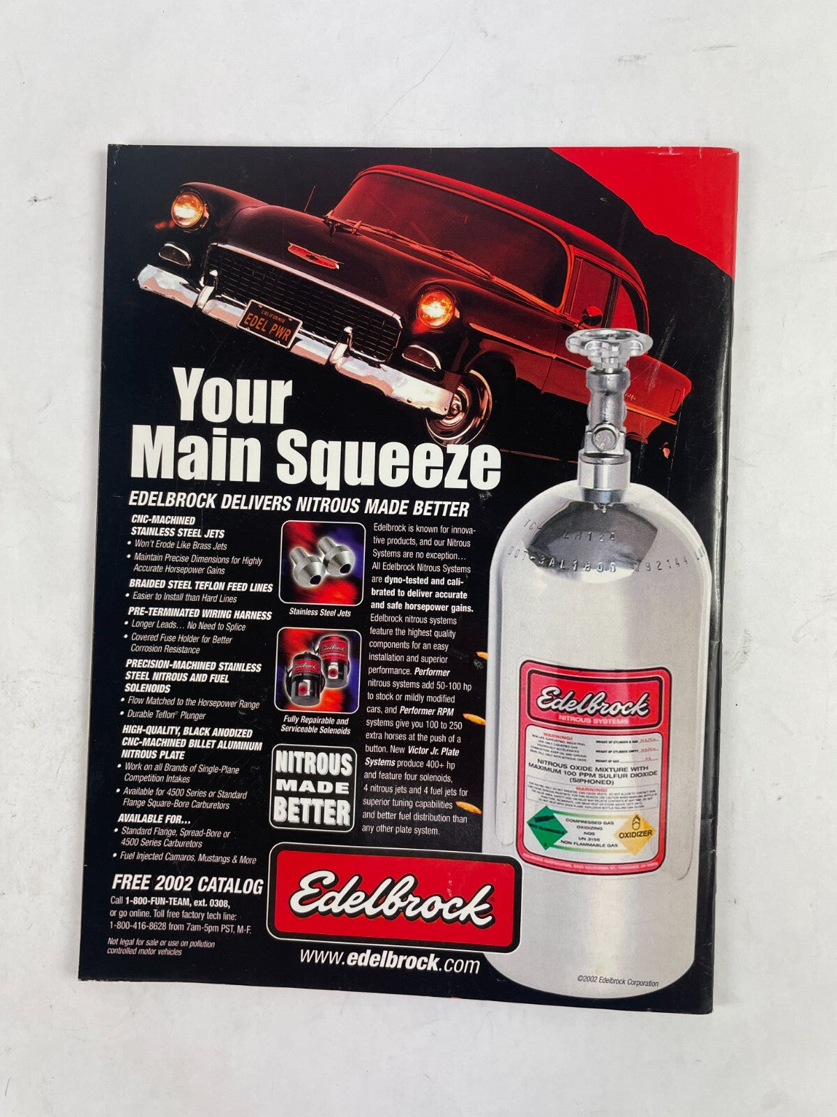 August 2002 Hot Rodding Magazine Track Fever Tri 5 For Haulin NMCA Blower Kit