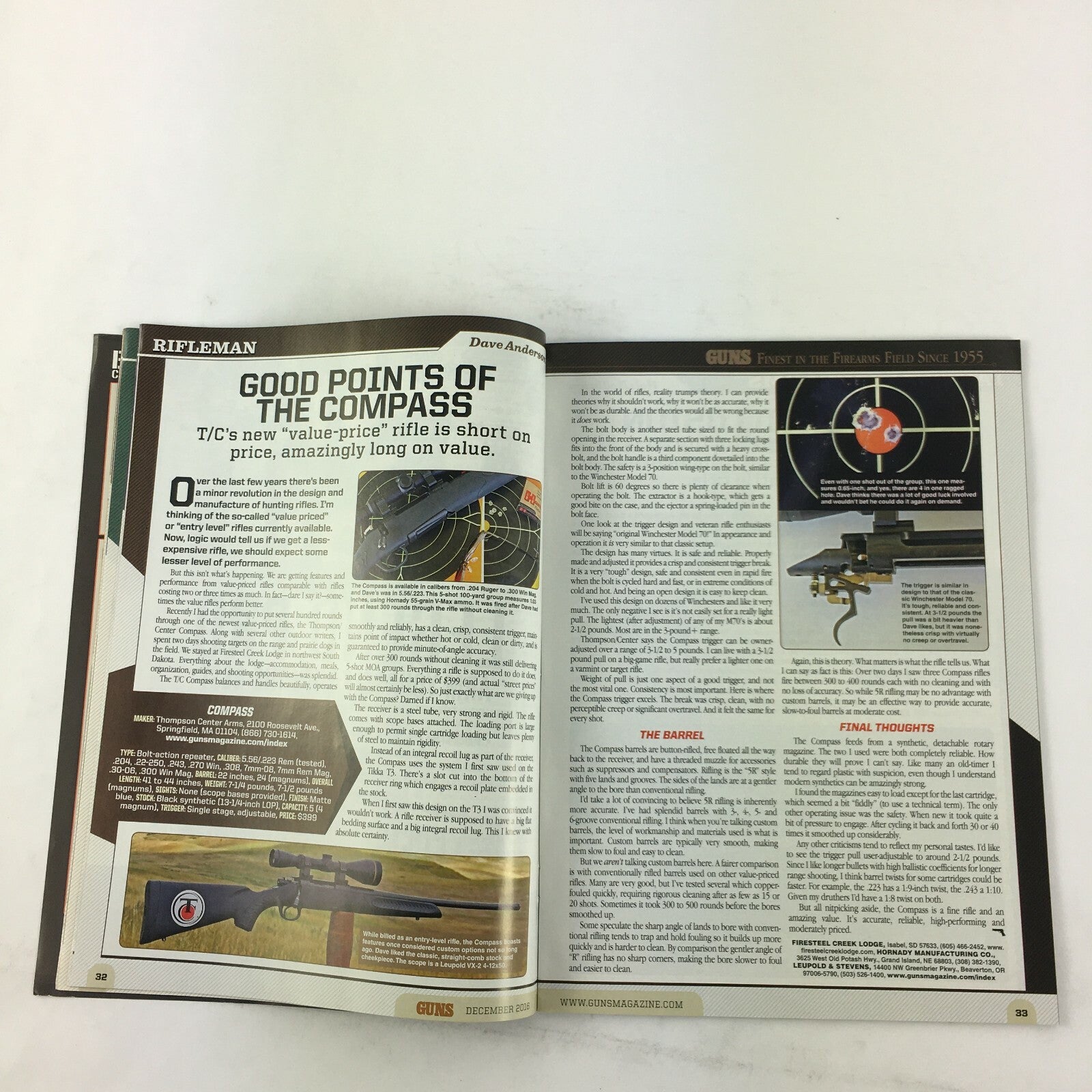 December 2016 Guns Magazine Savage Stealth .308 .454 Casull .480 Ruger .22 LR