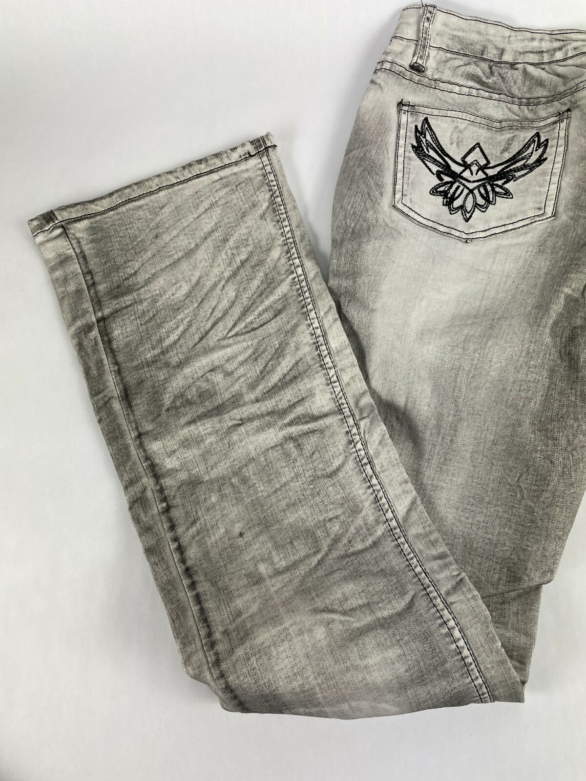 Machine Men's Denver Gray Tone Straight Denim Jeans Size W 32 L 31